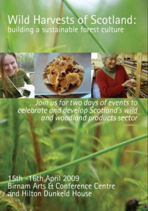 Flyer for the 2009 Wild Harvests of Scotland events
